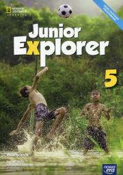 Junior Explorer 5 Podr. NE. Autor: Heath Jennifer, Michele Crawford, Mrozik-Jadacka Marta. Dadada.pl Okładka książki Junior Explorer 5 Podr. NE