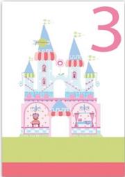 Opakowanie Karnet B6 z kopertą Urodziny 3 dziewczynka