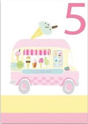 Opakowanie Karnet B6 z kopertą Urodziny 5 dziewczynka