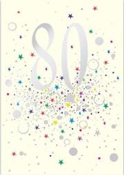 Opakowanie Karnet B6 z kopertą Urodziny 80