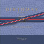 Opakowanie Karnet kwadrat z kopertą Urodziny Blue Leather