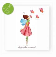 Opakowanie Karnet kwadrat z niespodzianką Motyle