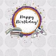 Opakowanie Karnet Swarovski kwadrat Urodziny książki