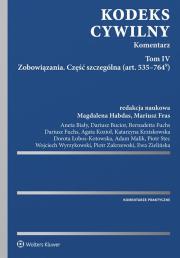 Kodeks cywilny Komentarz Tom 4 Zobowiązania Część szczególna. Autor: Habdas Magdalena, Fras Mariusz. Dadada.pl Okładka książki Kodeks cywilny Komentarz Tom 4 Zobowiązania Część szczególna