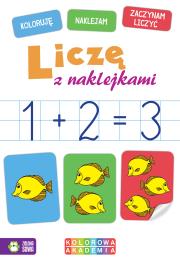 Okładka książki Kolorowa Akademia Liczę z naklejkami