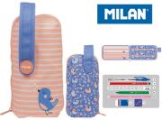 Opakowanie Multipiórnik MILAN owalny z 4 piórnikami COCONUT róż