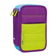 Opakowanie Piórnik 3 poz. z wyprawką Colours fiolet MILAN