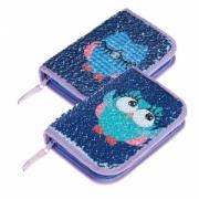 Opakowanie Piórnik cekinowy - sowy