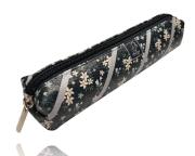 Opakowanie Piórnik mini prostokątny Kwiatki granatowe