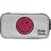 Okładka książki Piórnik owalny kompaktowy Smiley Sleppy - Sequence