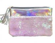 Okładka książki Piórnik saszetka cekiny róż