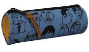 Opakowanie Piórnik tuba niebieski Twarze