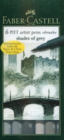 Opakowanie Pitt Artist Pen Grey 6 kolorów etui