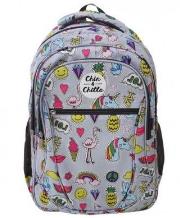 Opakowanie Plecak trzykomorowy szary Wzorki