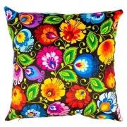 Opakowanie Poduszka - łowicka czarna małe kwiaty FOLKSTAR