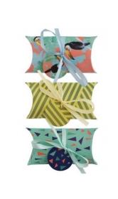 Opakowanie Pudełka prezentowe 6 sztuk Tukany różowe