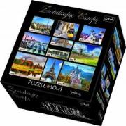 Opakowanie Puzzle 10w1 Zwiedzając Europę TREFL