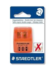 Opakowanie Temperówka podwójna z pojemnikiem pomarańczowa neon