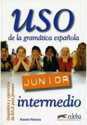 Uso de la gramatica espaniola Junior intermedio alumno. Autor: Palencia Ramon. Dadada.pl Okładka książki Uso de la gramatica espaniola Junior intermedio alumno