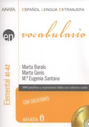 Vocabulario nivel elemental A1-A2 + CD. Autor: Baralo Marta, Genis Marta. Dadada.pl Okładka książki Vocabulario nivel elemental A1-A2 + CD