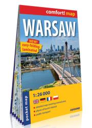 Opakowanie Warszawa (Warsaw) kieszonkowy laminowany plan miasta 1:26 000