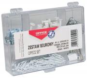 Zestaw biurowy pinezki klipy i spinacze biały. Wydawca: Office Products. Dadada.pl Opakowanie Zestaw biurowy pinezki klipy i spinacze biały