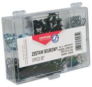 Zestaw biurowy pinezki klipy i spinacze czarny. Wydawca: Office Products. Dadada.pl Opakowanie Zestaw biurowy pinezki klipy i spinacze czarny