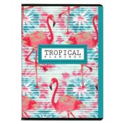 Opakowanie Zeszyt A5 w kratkę 60 kartek Tropical flamingo 5 sztuk