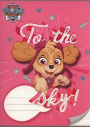 Opakowanie Zeszyt A5 w trzy linie kolorowe 16 kartek Psi Patrol Skye 10 sztuk