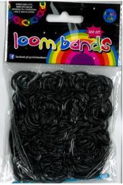 Opakowanie GUMKI LOOM BANDS 300 SZT CZARNE 