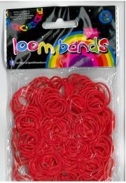 Opakowanie GUMKI LOOM BANDS 300 SZT CZERWONE 