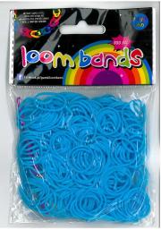 Opakowanie GUMKI LOOM BANDS 300 SZT NIEBIESKIE JASNE 