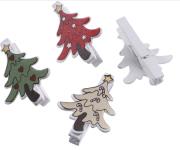 Opakowanie KLAMERKI DREWNIANE OZDOBNE CHOINKI