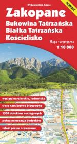 MAPA ZAKOPANE BUKOWINA TATRZAŃSKA BIAŁKA TATRZAŃSKA I KOŚCIELISKO 1:10 000 FOLIOWANA. Autor: Opracowanie zbiorowe. Dadada.pl Okładka książki MAPA ZAKOPANE BUKOWINA TATRZAŃSKA BIAŁKA TATRZAŃSKA I KOŚCIELISKO 1:10 000 FOLIOWANA