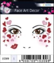 Opakowanie NAKLEJKI DO ZDOBIENIA TWARZY LOVE 15309