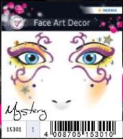 Opakowanie NAKLEJKI DO ZDOBIENIA TWARZY MYSTERY 15301