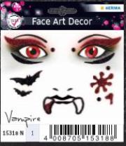 Opakowanie NAKLEJKI DO ZDOBIENIA TWARZY WAMPIR 15318