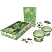 Opakowanie PIŁKA NOŻNA DEKORACYJNY ZESTAW NA MUFFINY PAPILOTKI Z PICKERAMI 48 CZĘŚCI 