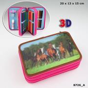 PIÓRNIK POTRÓJNY Z WYPOSAŻENIEM HORSES DREAMS 8726A. Wydawca: PLUS-Z. Dadada.pl Opakowanie PIÓRNIK POTRÓJNY Z WYPOSAŻENIEM HORSES DREAMS 8726A