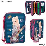 Opakowanie PIÓRNIK POTRÓJNY Z WYPOSAŻENIEM Z GITARĄ TOP MODEL 6383A