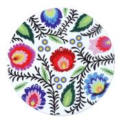 Opakowanie PODKŁADKA CERAMICZNA OKRĄGŁA 20CM ŁOWICZ KWIATY FOLK