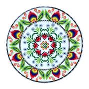 Opakowanie PODKŁADKA CERAMICZNA OKRĄGŁA 20CM ROZETA BIAŁA