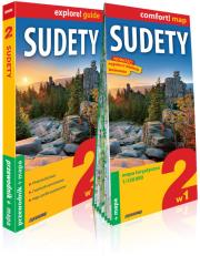Sudety 2w1 przewodnik + mapa. Autor: Brygier Waldemar. Dadada.pl Okładka książki Sudety 2w1 przewodnik + mapa
