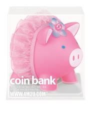 Opakowanie ŚWINKA SKARBONKA MINI CIEMNORÓŻOWA 