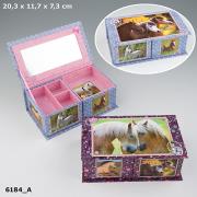 SZKATUŁKA NA BIŻUTERIĘ HORSES DREAMS DWA KONIKI 6184A. Wydawca: PLUS-Z. Dadada.pl Opakowanie SZKATUŁKA NA BIŻUTERIĘ HORSES DREAMS DWA KONIKI 6184A