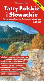 TATRY POLSKIE I SŁOWACKIE MAPA TURYSTYCZNA 1:40 000 WODOODPORNA. Autor: Opracowanie zbiorowe. Dadada.pl Okładka książki TATRY POLSKIE I SŁOWACKIE MAPA TURYSTYCZNA 1:40 000 WODOODPORNA