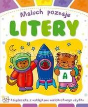 Maluch poznaje litery. Autor: Opracowanie zbiorowe. Dadada.pl Okładka książki  Maluch poznaje litery