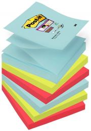 Opakowanie Bloczek samoprzylepny POST-IT® Super sticky Z-Notes 76x76mm, 6x90 kart., paleta Miami