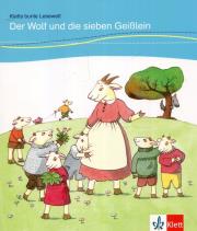 Der Wolf und die sieben Geiblein. Autor: Lundquist-Mog Angelika, Mog Paul. Dadada.pl Okładka książki Der Wolf und die sieben Geiblein