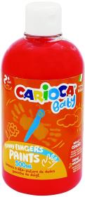 Opakowanie Farba Carioca baby do malowania palcami czerwona 500 ml